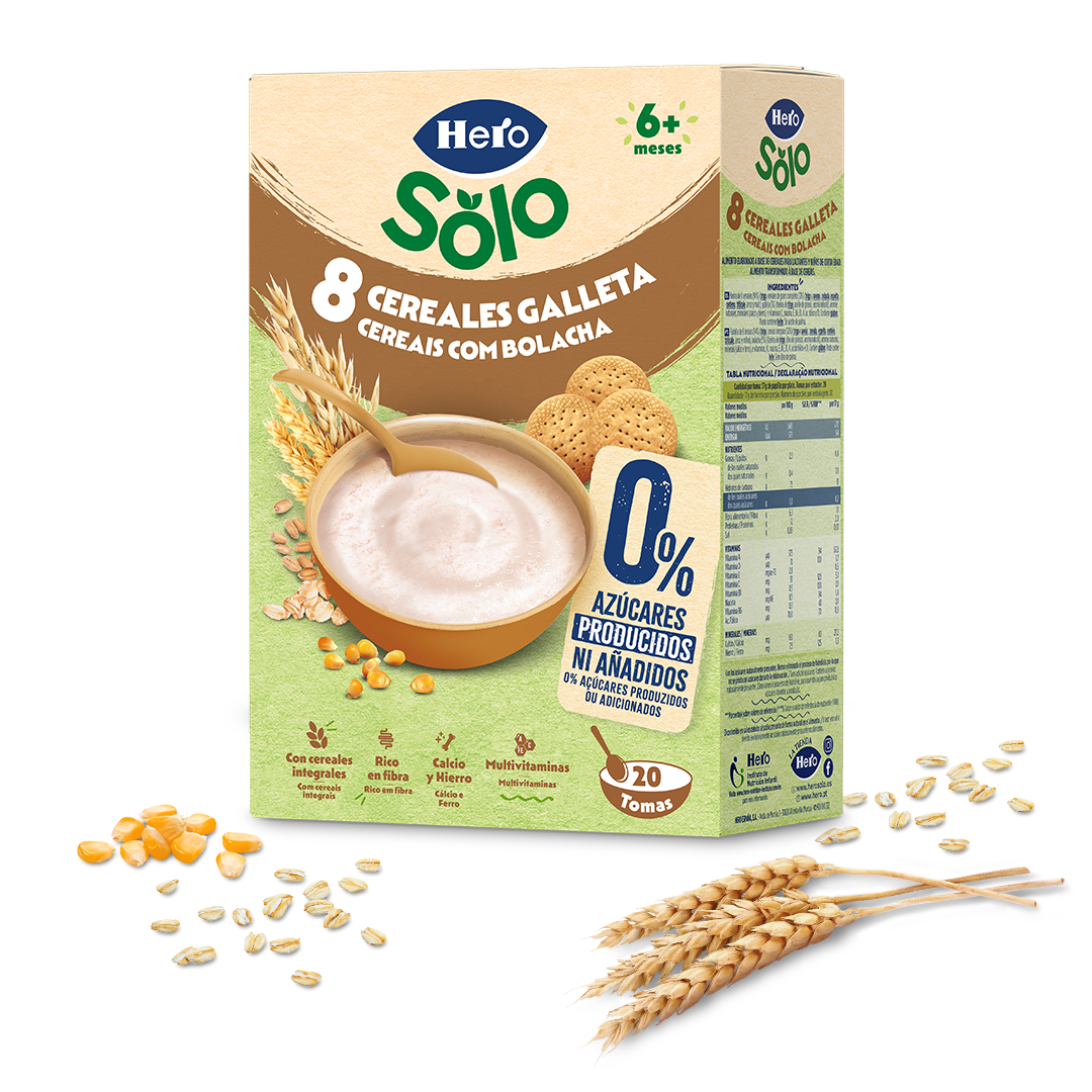 Papilla Hero Solo 8 Cereales Galleta